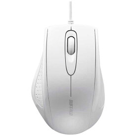 BUFFALO　有線IR　LED式マウス［USB　1．25m・Mac／Win］（3ボタン）　BSMRU050WH ホワイト