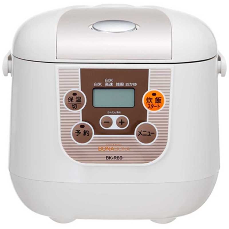 無料サンプルOK CCP 炊飯器 ＢＯＮＡＢＯＮＡ ３．５合 マイコン BK-R60-WH ホワイト オンライン限定商品