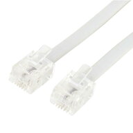 ナカバヤシ　6極2芯 電話機コード 白 1m　DC201WH(ホワイ