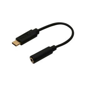 ナカバヤシ　USB　Type−C−イヤホン変換アダプタ　DAC内蔵タイプ　SAD-CE04/BK