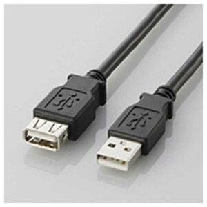 �G���R���@ELECOM�@USB-A�����P�[�u�� [USB-A �I�X�����X USB-A /1.5m /USB2.0] �u���b�N�@U2C-E15BK