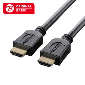 ORIGINALBASIC　HDMIケーブル ブラック [1m /HDMI⇔HDMI /スタンダードタイプ /4K対応]　BIC-HDMI10BK