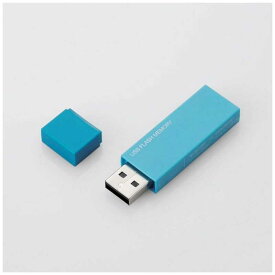 エレコム　ELECOM　USBメモリー［16GB／USB2．0／キャップ式］（ブルー）　MF-MSU2B16GBU