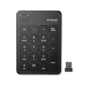 エレコム　ELECOM　無線テンキーボード／パンタグラフ／薄型／ブラック　TK-TDP019BK