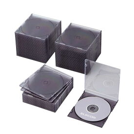 エレコム　ELECOM　CD／DVD／Blu−ray対応収納スリムケース（1枚収納×50セット）　CCD-JSCS50CBK