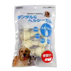 ペットプロジャパン　ペットプロ デンタル&ヘルシーガム ミルクガム骨型 小 4本