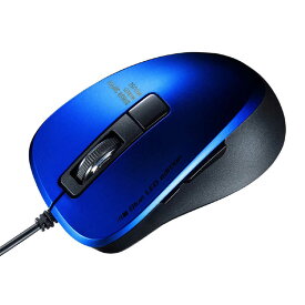 サンワサプライ　マウス　ブルー　［BlueLED　／5ボタン　／USB　／有線］　MA-BL156BL