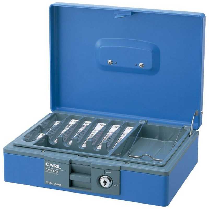 カール事務器 キャッシュボックス CB-8400-B 国内正規品 ブルー 60％以上節約