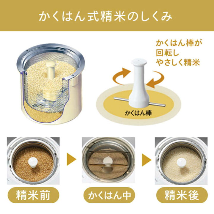 楽天市場】ツインバード TWINBIRD コンパクト精米器 「精米御膳」 MR 