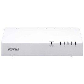 BUFFALO　スイッチングハブ「5ポート・100／10Mbps・電源内蔵」プラスチック筐体　ホワイト　LSW4-TX-5NP/WHD