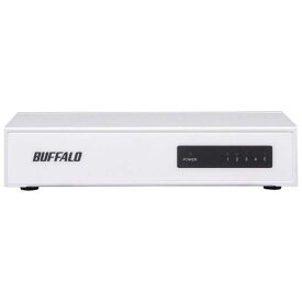 BUFFALO　スイッチングハブ「5ポート・100／10Mbps・電源内蔵」金属筐体　ホワイト　LSW4-TX-5NS/WHD