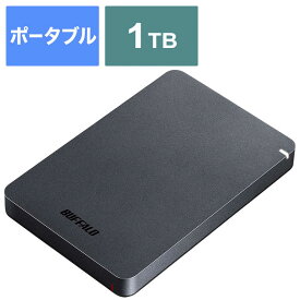 BUFFALO　外付けHDD　ブラック　［ポータブル型　／1TB］　HD-PGF1.0U3-BKA