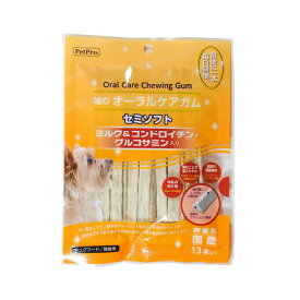 ペットプロジャパン　噛むオーラルケアガム ミルク&コンドロイチン・グルコサミン入り(13本)