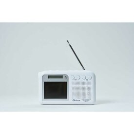 QRIOM　ワンセグ対応ポータブルラジオ ワイドFM対応 ホワイト　YTM-RTV200(W)