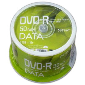 HIDISC　DVD−Rデータ用　4．7GB　1−16倍速　50枚スピンドルケース　VVDDR47JP50
