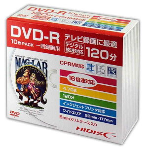 HIDISC@^pDVD-R [10/4.7GB/CNWFbgv^[Ή]@HDDR12JCP10SC
