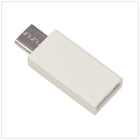 ラスタバナナ　変換アダプタ　充電・転送［メス　USB　TypeC→micro　USB　オス］　ホワイト　RBHE281