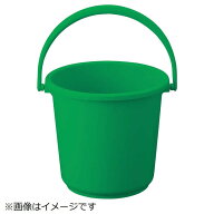 トラスコ中山　TRUSCO　PPカラーバケツ　15L　緑　　TPPB-15-GN