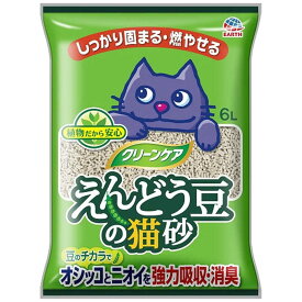 アースペット　クリーンケア えんどう豆の猫砂 6L