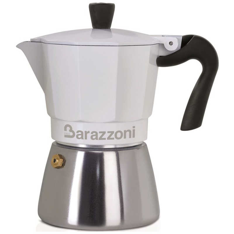 BARAZZONI ＩＨ 直火 エスプレッソコーヒーメーカー Ｂｉａｎｃａ Ｉｂｒｉｄａ 830005103 ３カップ 送料無料