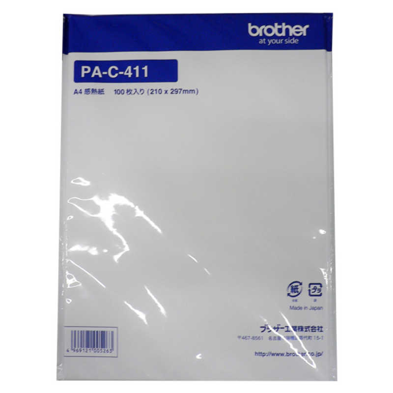<br>ブラザー　brother　モバイルプリンター用 感熱紙 [A4サイズ  100枚]　PAC411