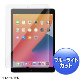 サンワサプライ　10.2インチ iPad(第8/7世代)用 ブルーライトカット強化ガラスフィルム 　LCD-IPAD102GBC