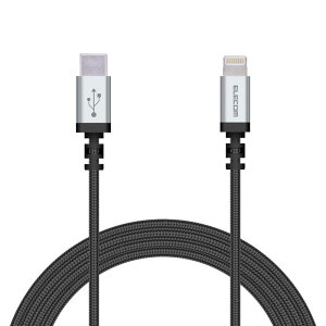 �G���R���@ELECOM�@PD�Ή� USB C-Lightning�P�[�u�� ���ϋv 2.0m �u���b�N�@MPA-CLS20XBK