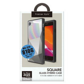 PGA　iPhone SE 第2世代 ガラスハイブリッドケース ダイヤ ホワイト　PG-20MGT12WH