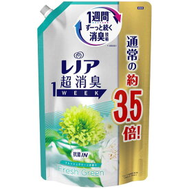 P&G　Lenor(レノア)超消臭1week フレッシュグリーンの香り つめかえ用 超特大サイズ 1390ml　LNチョウFグリーンSSL