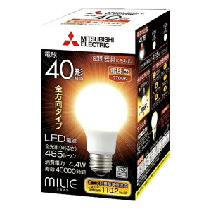 �O�H�I�X�����@LED�d�� �~���C�G(MILIE) [E26 /�d���F /40W���� /��ʓd���`]�@LDA4L-G/40/S-A