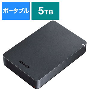 BUFFALO�@USB3.1(Gen.1)�Ή� �ϏՌ��|�[�^�u��HDD 5TB[�|�[�^�u���^/5TB]�@HD-PGF5.0U3-GBKA �u���b�N