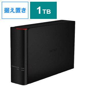 BUFFALO�@�O�t��HDD USB-A�ڑ� �@�l���� �����ւ������ʒm �u���b�N [1TB /�����u���^]�@HD-SH1TU3