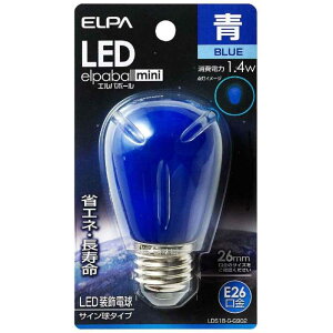 ELPA�@LED�����d�� �T�C�����` LED�G���p�{�[��mini �u���[ [E26 /�F /1��]�@LDS1B-G-G902