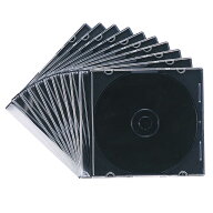 サンワサプライ　Blu-ray・DVD・CDケース（スリムタイプ・10枚セット・ブラック）　FCD-PU10MBKN