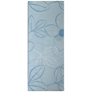 生毛工房 まくらカバー 綿ローン リーフ 大きめサイズ (綿100%/50×100cm/ブルー)