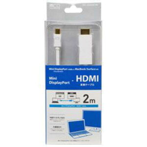 �i�J�o���V�@FullHD�Ή� MiniDisplayPort-HDMI �ϊ��P�[�u�� 2m �z���C�g�@DPC2KHD20WH