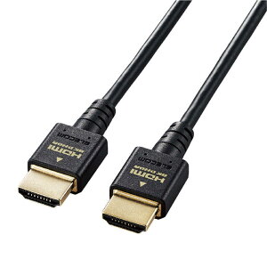 �G���R���@ELECOM�@HDMI�P�[�u�� Ultra High Speed HDMI �u���b�N [2m /�X�����^�C�v /8K�E4K�Ή�]�@CAC-HD21ES20BK