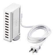 エレコム　ELECOM　AC充電器/USB充電/卓上多ポート/60W/A10ポート/縦横置　EC-ACD04WH