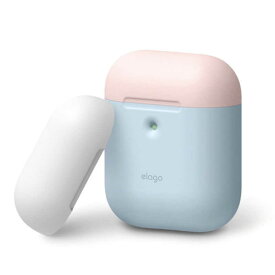 ELAGO　AIRPODS DUO CASE for AirPods 2nd Generation Wireless Charging Case (Pastel Blue)　ELA2WCSSCDWPB