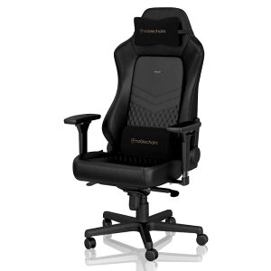 NOBLECHAIRS�@�Q�[�~���O�`�F�A HERO Real Leather �{�v�i�l�b�N�s���[ �����o�[�T�|�[�g�t�j �u���b�N�@NBL-HRO-RL-BLA-SGL