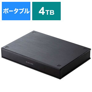 GR@ELECOM@OtHDD USB-Aڑ er^ ubN [4TB /|[^u^] @ELP-PTV040UBK