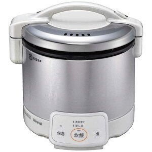 リンナイ Rinnai ガス炊飯器 0.54L(0.5~3合) こがまるシリーズ 電子ジャー付 都市ガス12・13A グレイッシュホワイト RR-030VQ-W_13A グレイッシュホワイト
