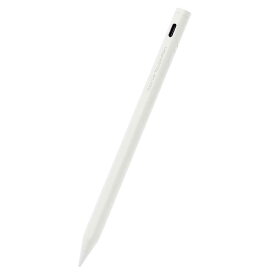 エレコム　ELECOM　タッチペン 充電式 スタイラスペン 極細 ペン先 2mm マグネット付 iPad ホワイト 　P-TPACSTAP02WH