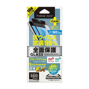 PGA@iPhone SE 3/2/8/7p KCht[t R/RECX tSʕیKX u[Cgጸ/ Premium Style@PG-22MGLK02FBL