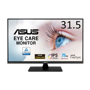 ASUS GCX[X@PCj^[ Eye Care ubN [31.5^ /WQHD(2560×1440j /Ch]@VP32AQ