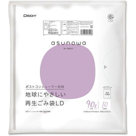 オルディ　ASW再生ごみ袋LD90L 乳白半透明10P