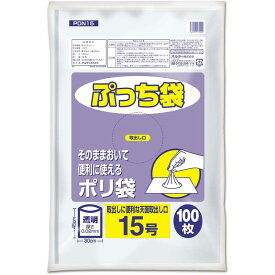 オルディ　ぷっち袋 15号 0.02mm 透明 100枚入
