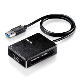 エレコム　ELECOM　メモリリーダライタ/超高速タイプ/USB3.0対応/ケーブル50cm/SD+microSD+MS+CF対応/ブラック　MR3-C402BK