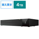 BUFFALO　外付けHDD USB-A接続 テレビ・レコーダー録画用(Chrome/Mac/Windows11対応) ブラック [4TB /据え置き型]　HD-SQS4U3-A