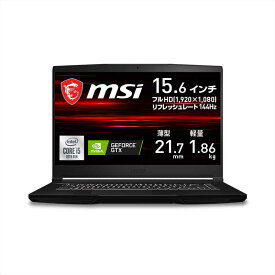 MSI　ゲーミングノートパソコン [15.6型/intel Core i5 /メモリ：16GB /SSD：512GB]　GF6310SC1650JP